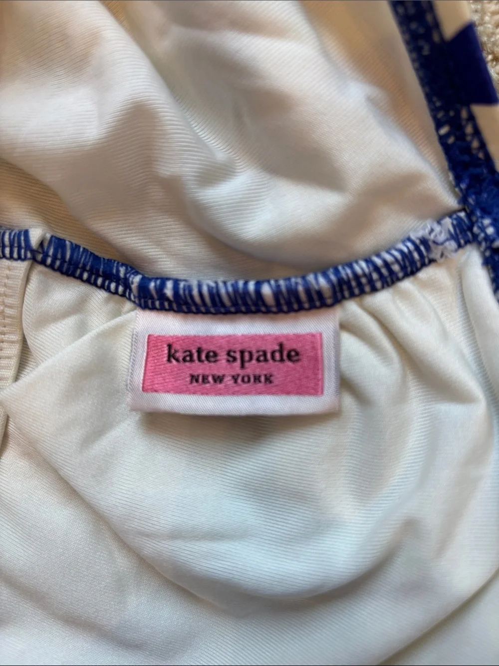 kate spade Blue and White Floral One-Piece Swimsuit